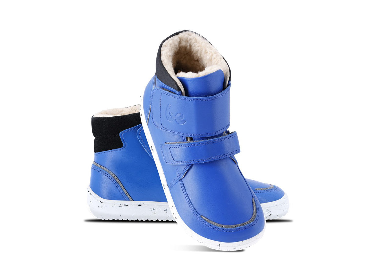 Be Lenka Kinderwinterschoenen op blote voeten Panda 2.0 - Blauw & Wit