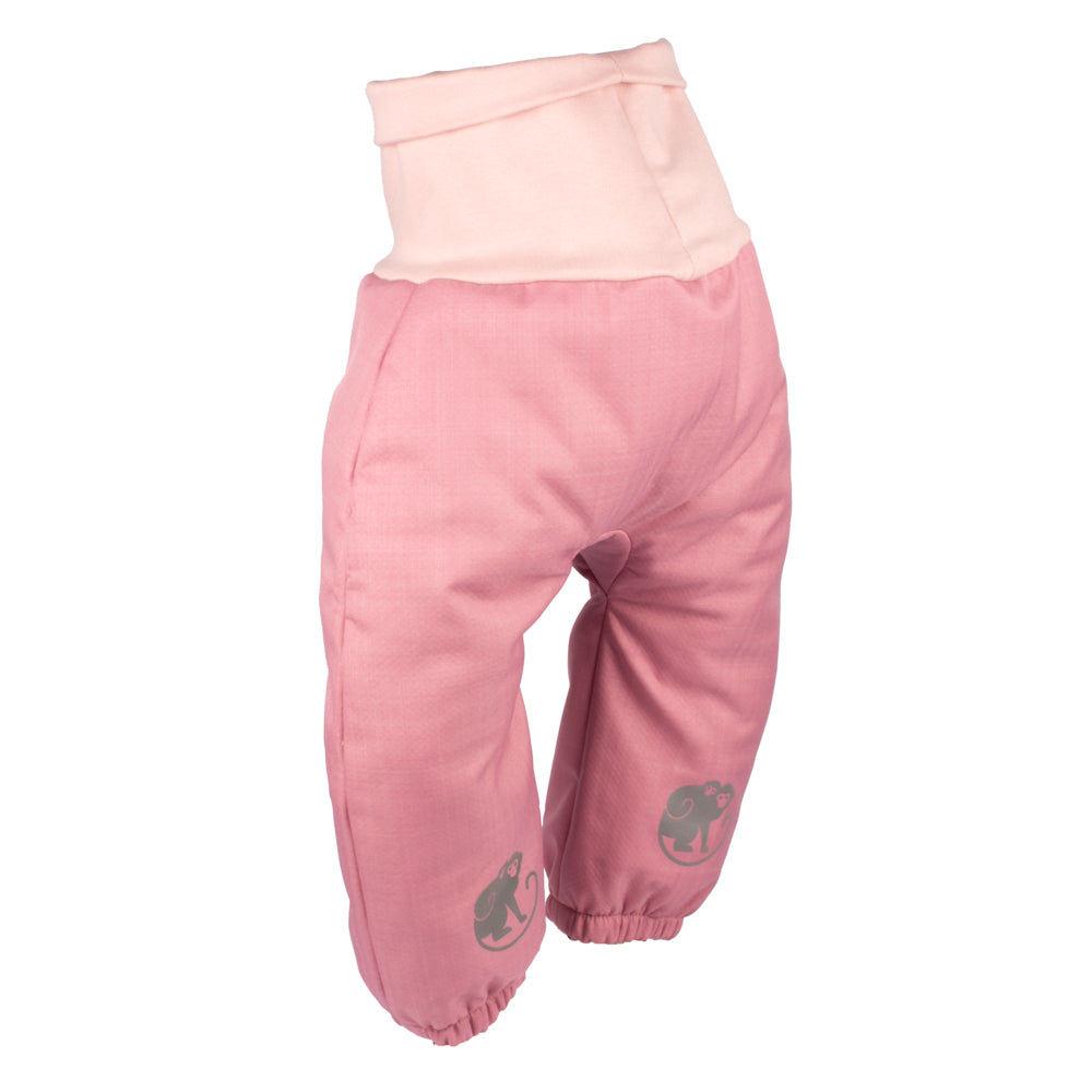Meegroeiende kinder-winter-softshellbroek met teddyfleece Monkey Mum® - Roze schaapje