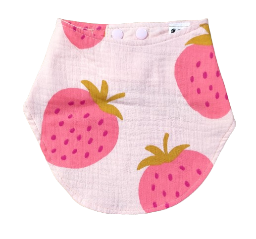 Mousseline slabbetje Monkey Mum® - Aardbei