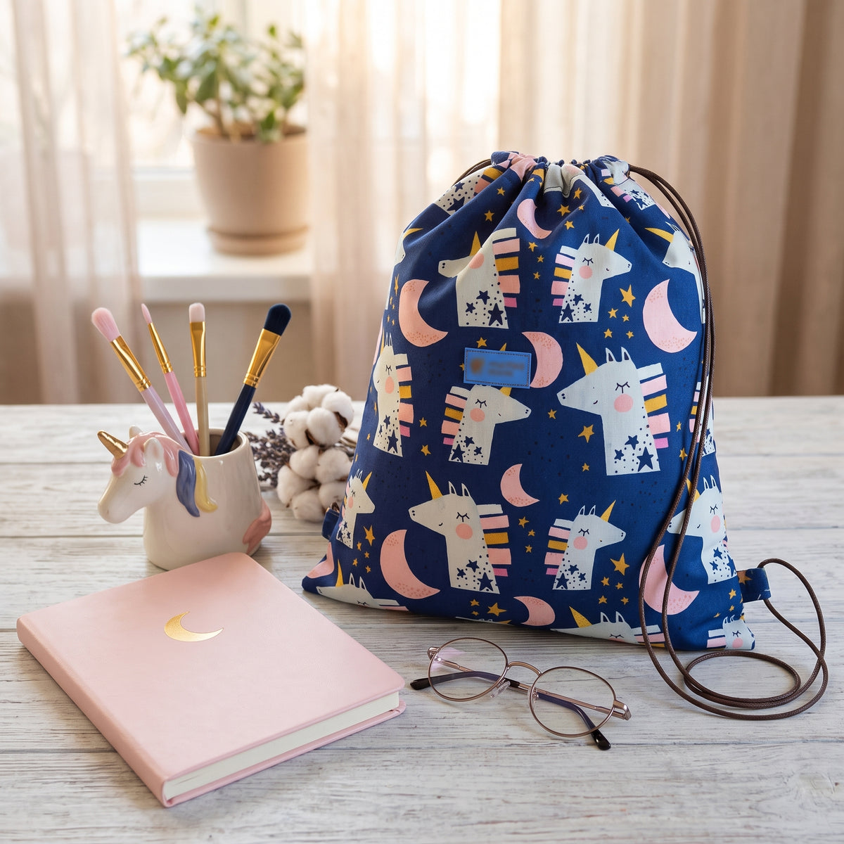 Stoffen zak Monkey Mum® - Eenhoorn