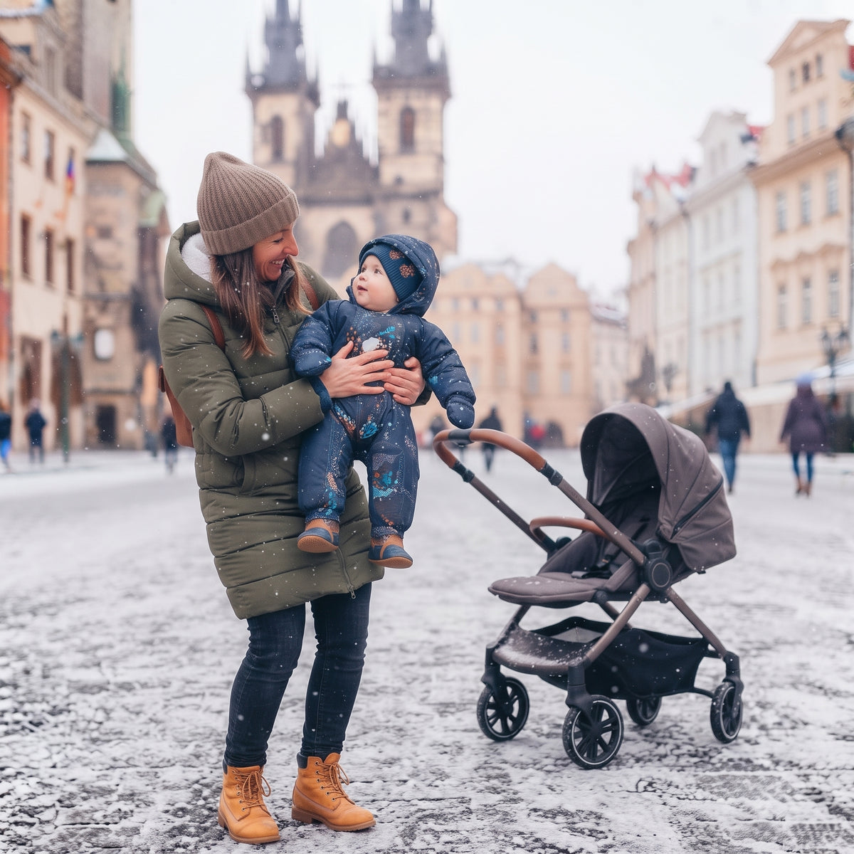 Monkey Mum® Kinder winter-softshelloverall met teddyvoering - Sprookjesachtig bedtijdverhaaltje met beer - maat 62/68, 74/80