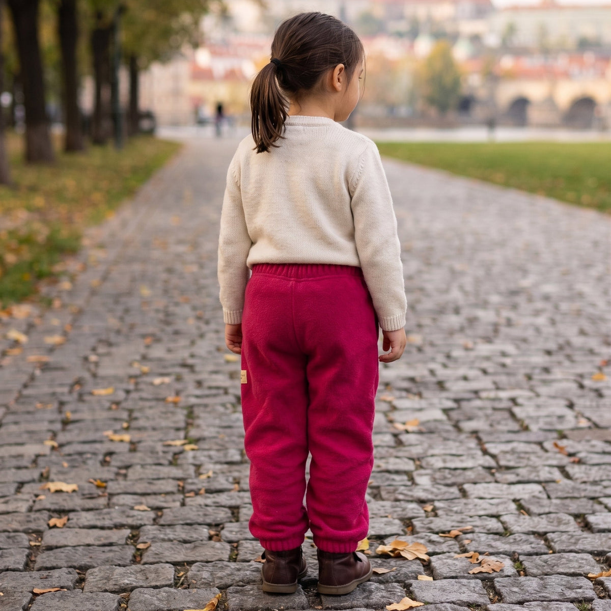 Monkey Mum® Fleecesweatbroek - Bordeaux