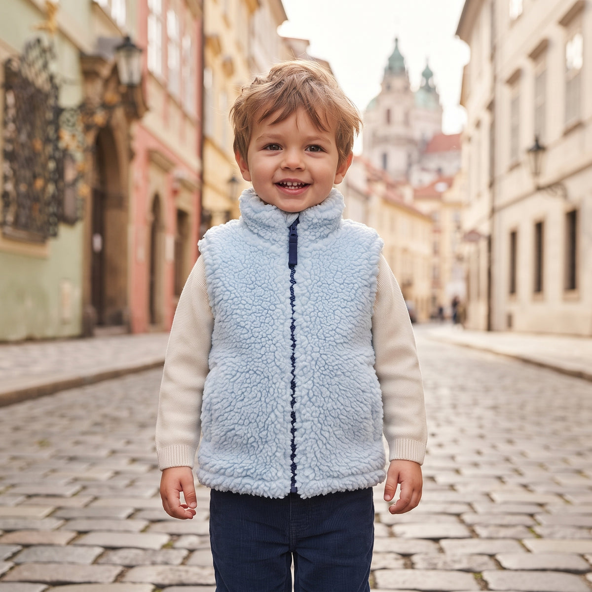Teddyvest Monkey Mum® - Lichtblauw
