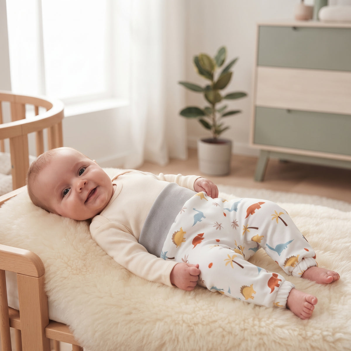 Kinder-softshellbroek met membraan Monkey Mum® - Dinosauriërsverhaal