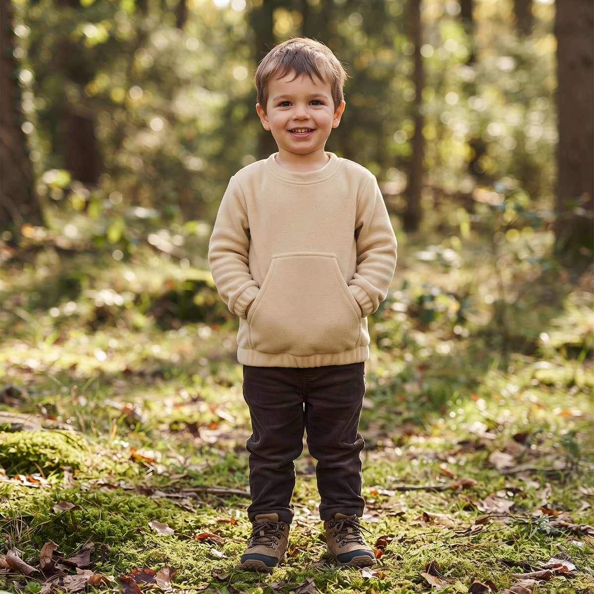 Fleecetrui over het hoofd Monkey Mum® - Beige