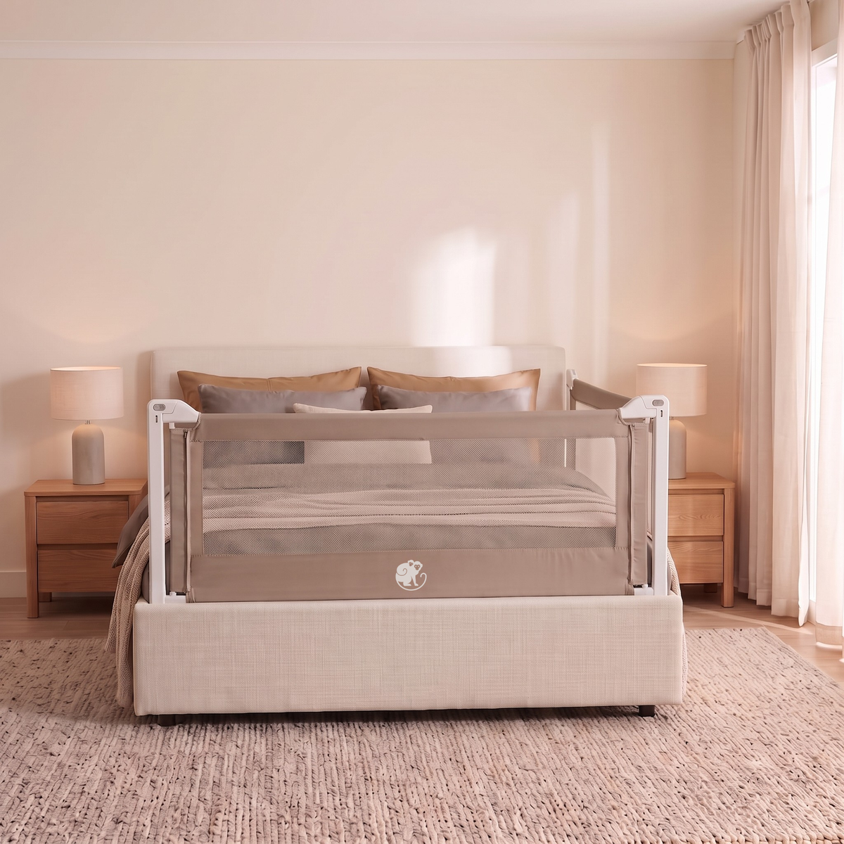 Hoes voor bedhekje Monkey Mum® Popular – Donkergrijs