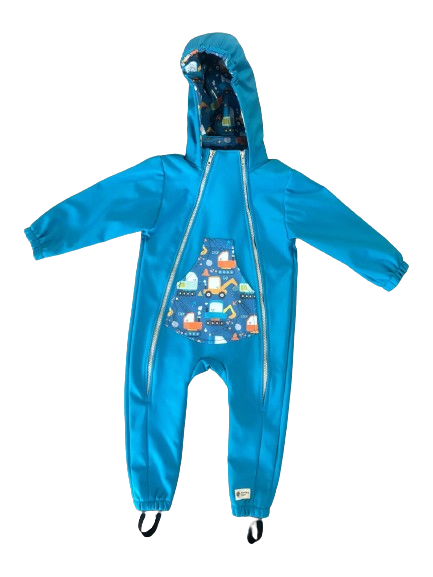 Monkey Mum® Softshellpak met membraan – Vrolijke bouwplaats - maat 86/92