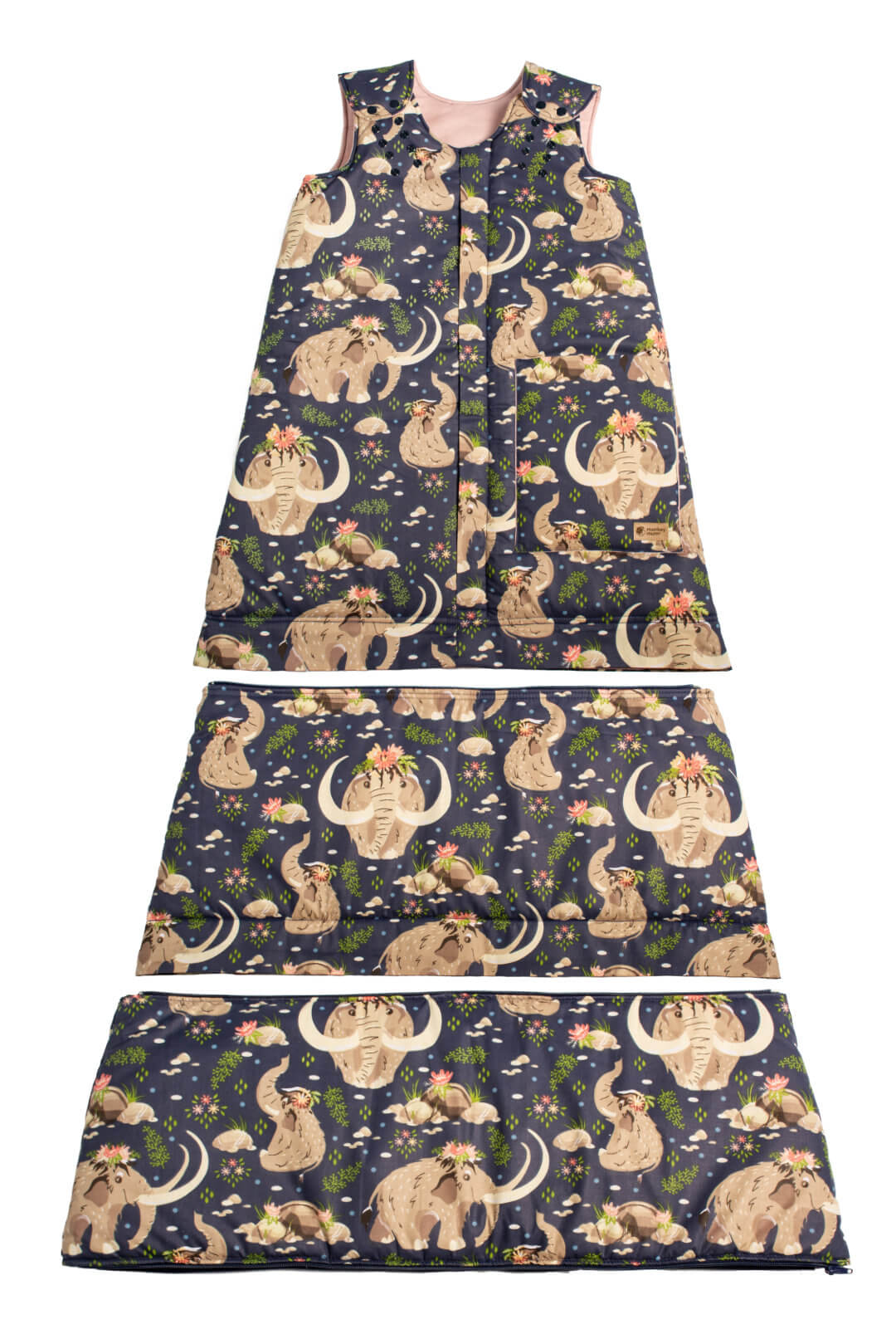 Winterse meegroei-slaapzak Monkey Mum® 0 - 4 jaar - set - Mamoetprinses