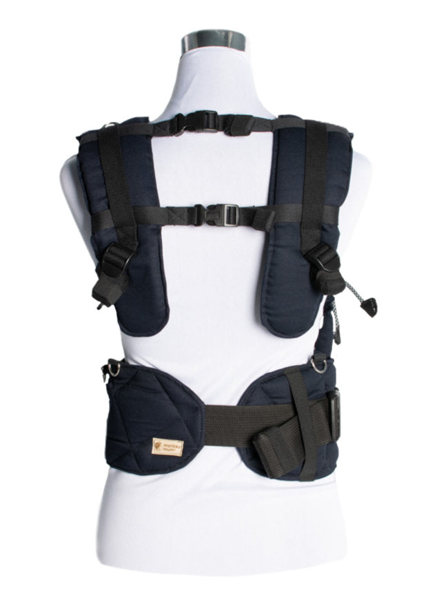 Monkey Mum® Ergonomische meegroei-draagzak Carrie - Zilverdonker