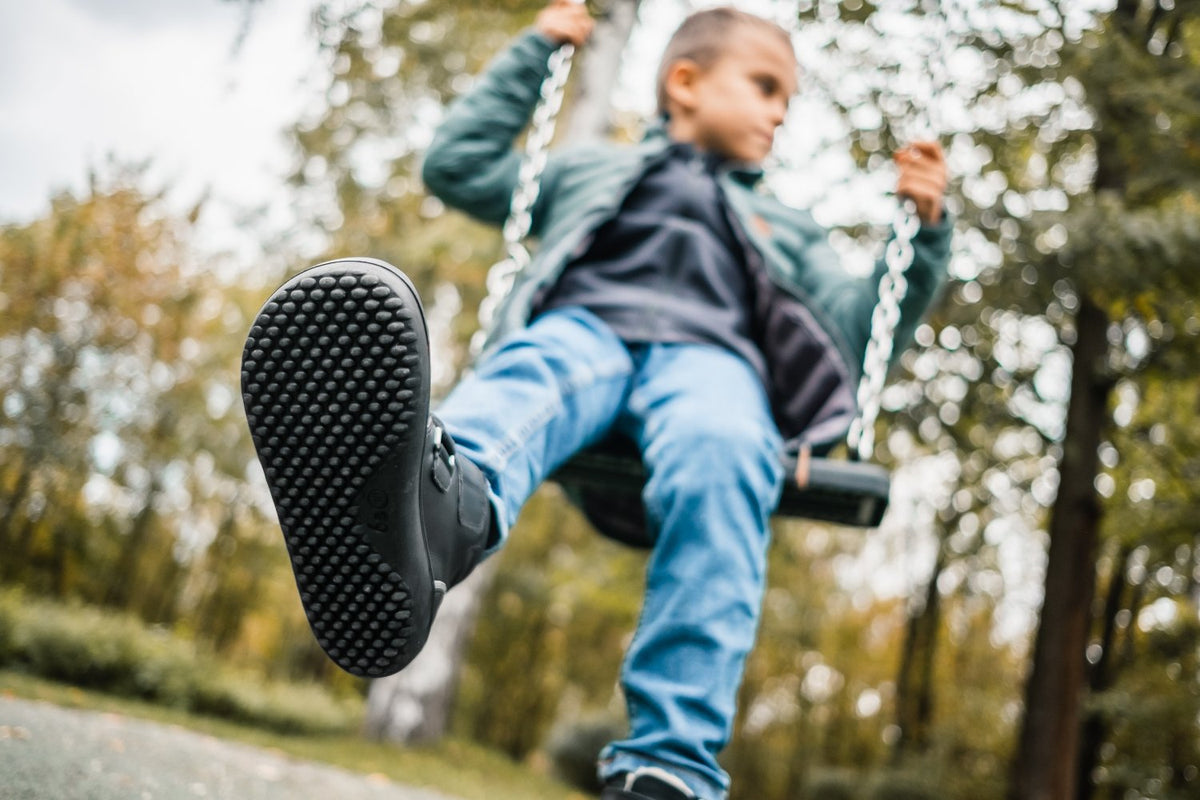 Be Lenka Winterschoenen voor kinderen op blote voeten Panda 2.0 - geheel zwart