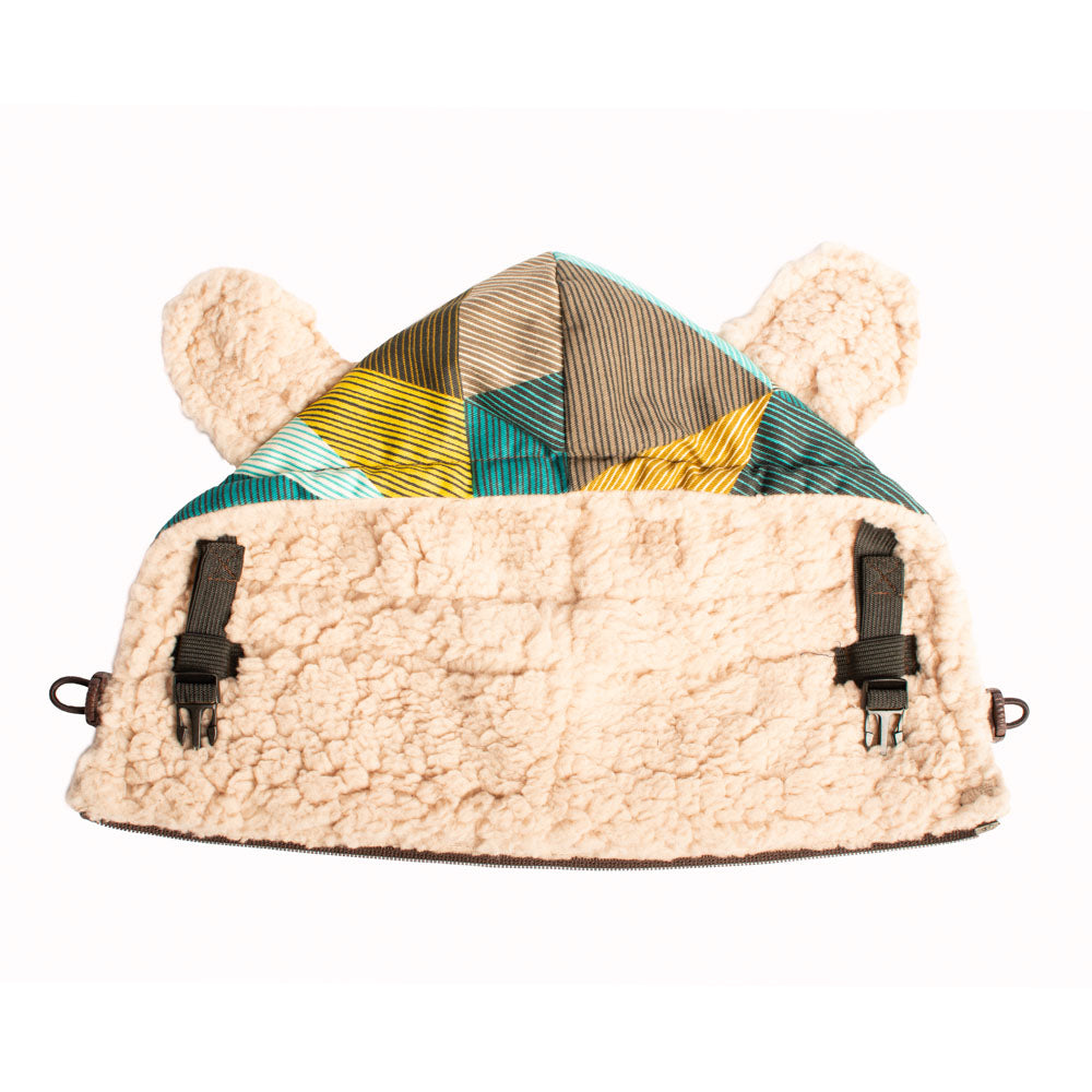 Monkey Mum® Gevoerde capuchon voor de Carrie-draagzak - Charmante geometrie