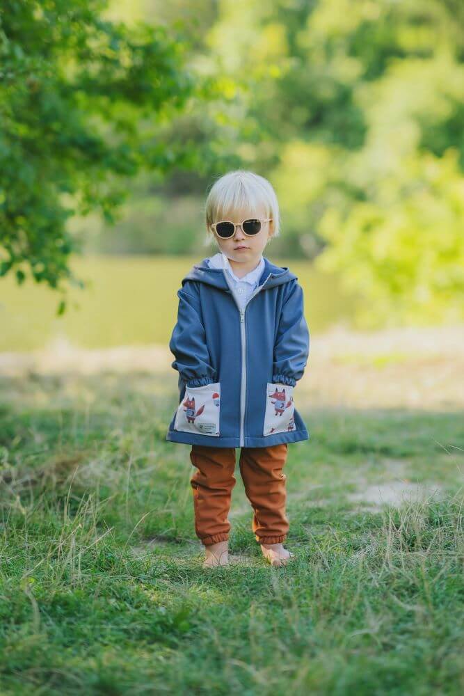 Kinder-softshellbroek met membraan Monkey Mum® - Herfstbladeren