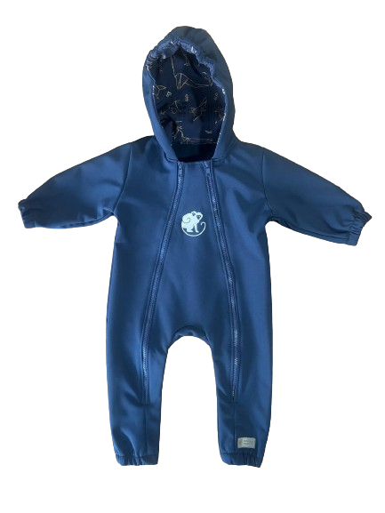 Monkey Mum® Softshelloverall met membraan – Dinosaurussenhemel - maat 62/68, 74/80