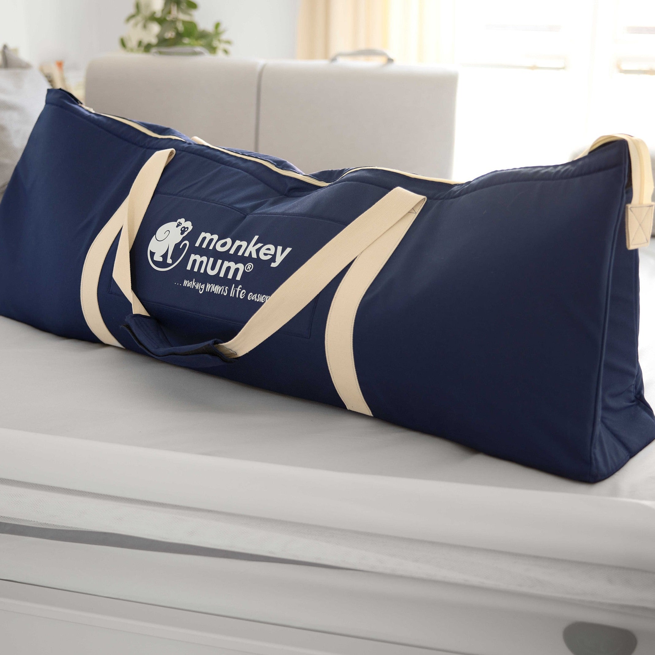 Grote reiszak Monkey Mum® voor bedhekken - donkerblauw