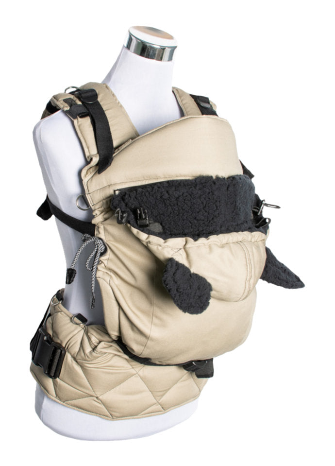 Monkey Mum® Gevoerde capuchon voor de Carrie-draagzak - Woestijnzand
