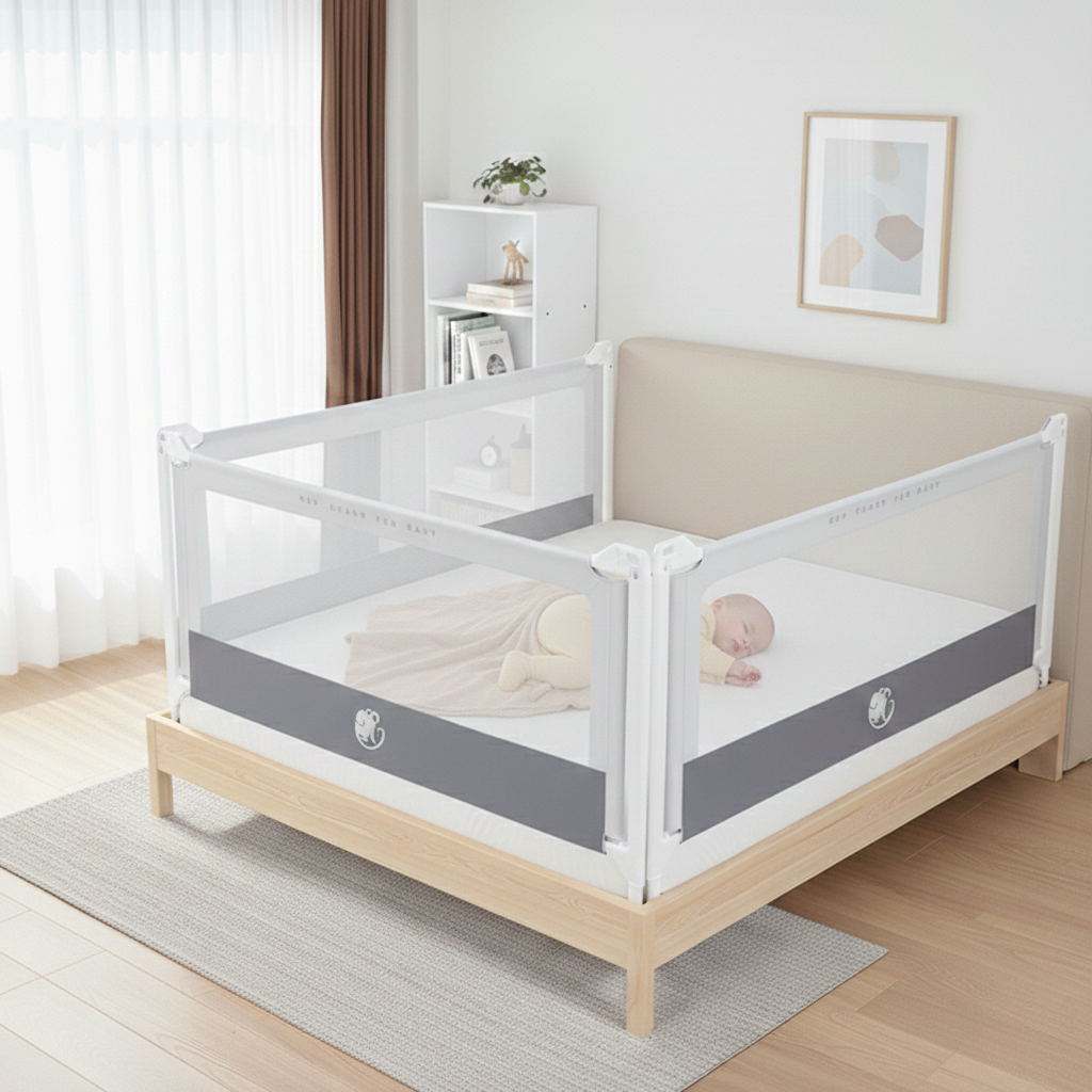 Bedhekje Monkey Mum® Popular - lichtgrijs - uitgepakt