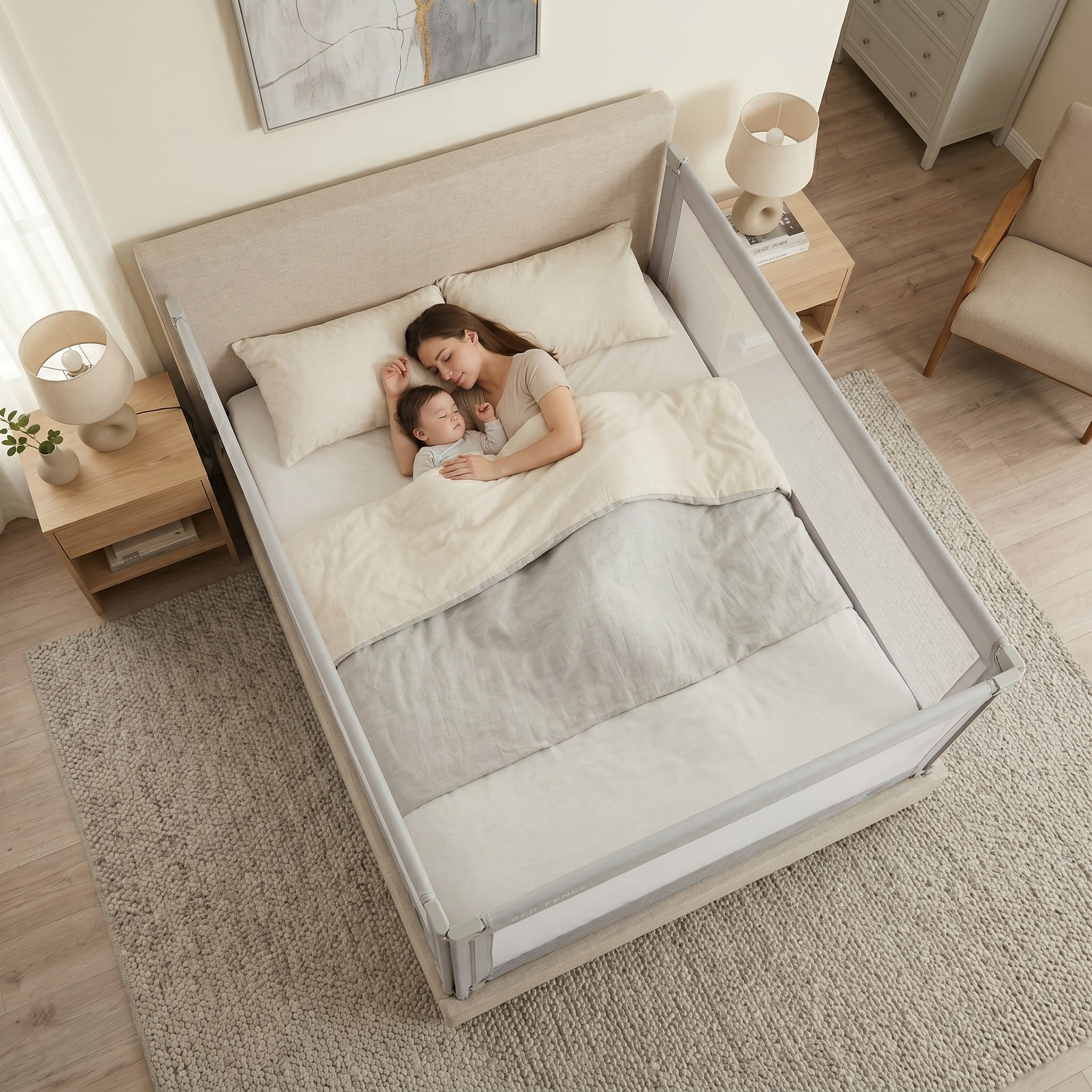 Bedhekje Monkey Mum® Economy - lichtgrijs