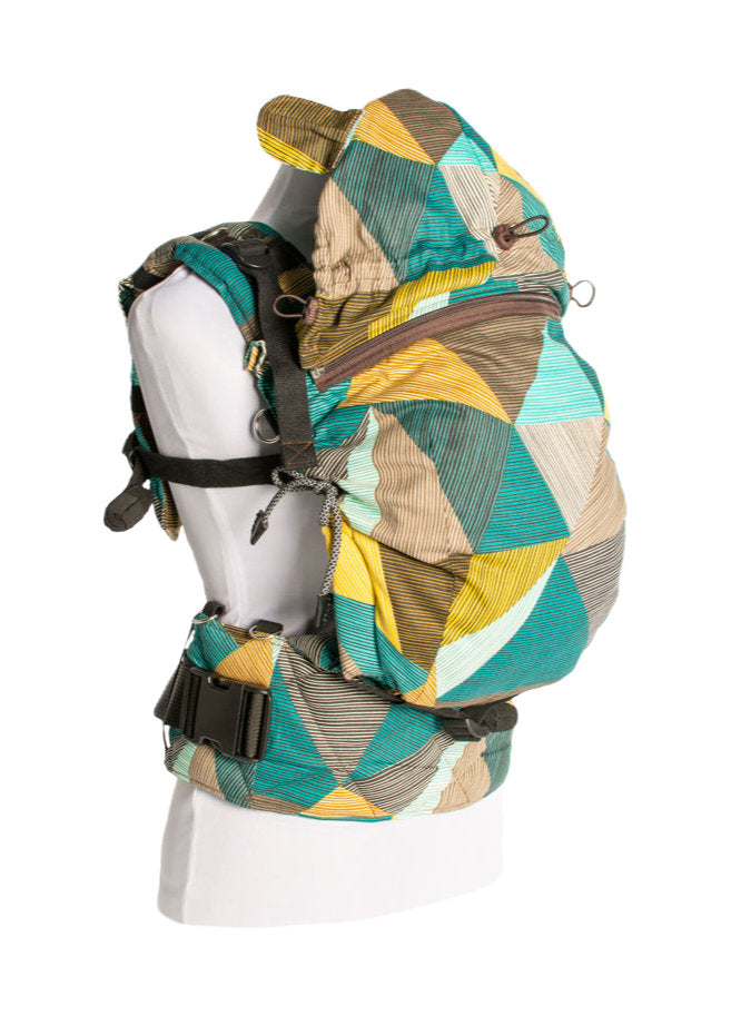 Monkey Mum® Lichte capuchon voor de Carrie-draagzak - Charmante geometrie