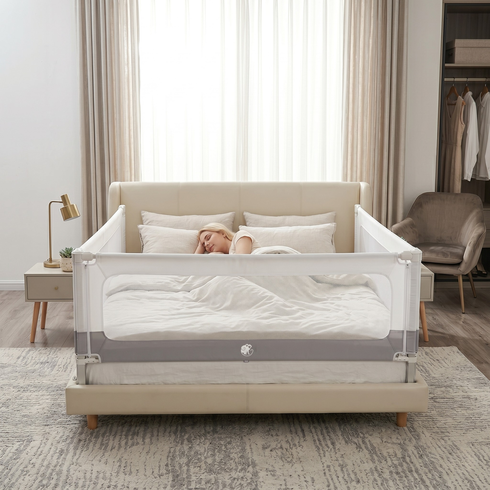 Bedhekje en box Monkey Mum® 2v1 Smart