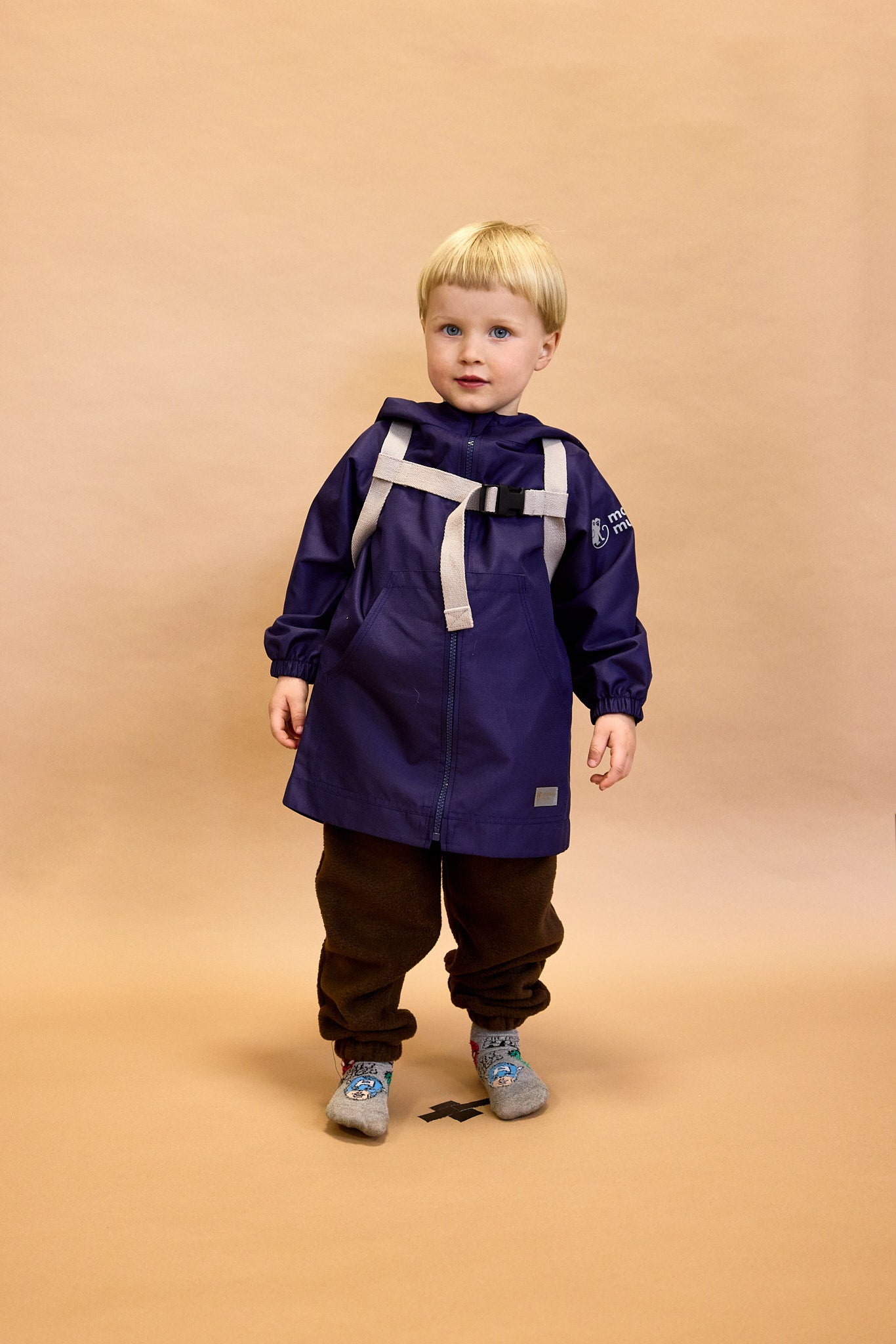 Monkey Mum® Windjack met raglanmouwen - Lichtblauw