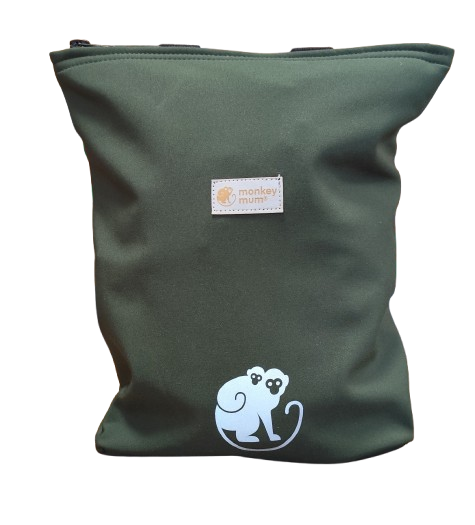 Kinder softshell rugzak Monkey Mum® - Donkergroen
