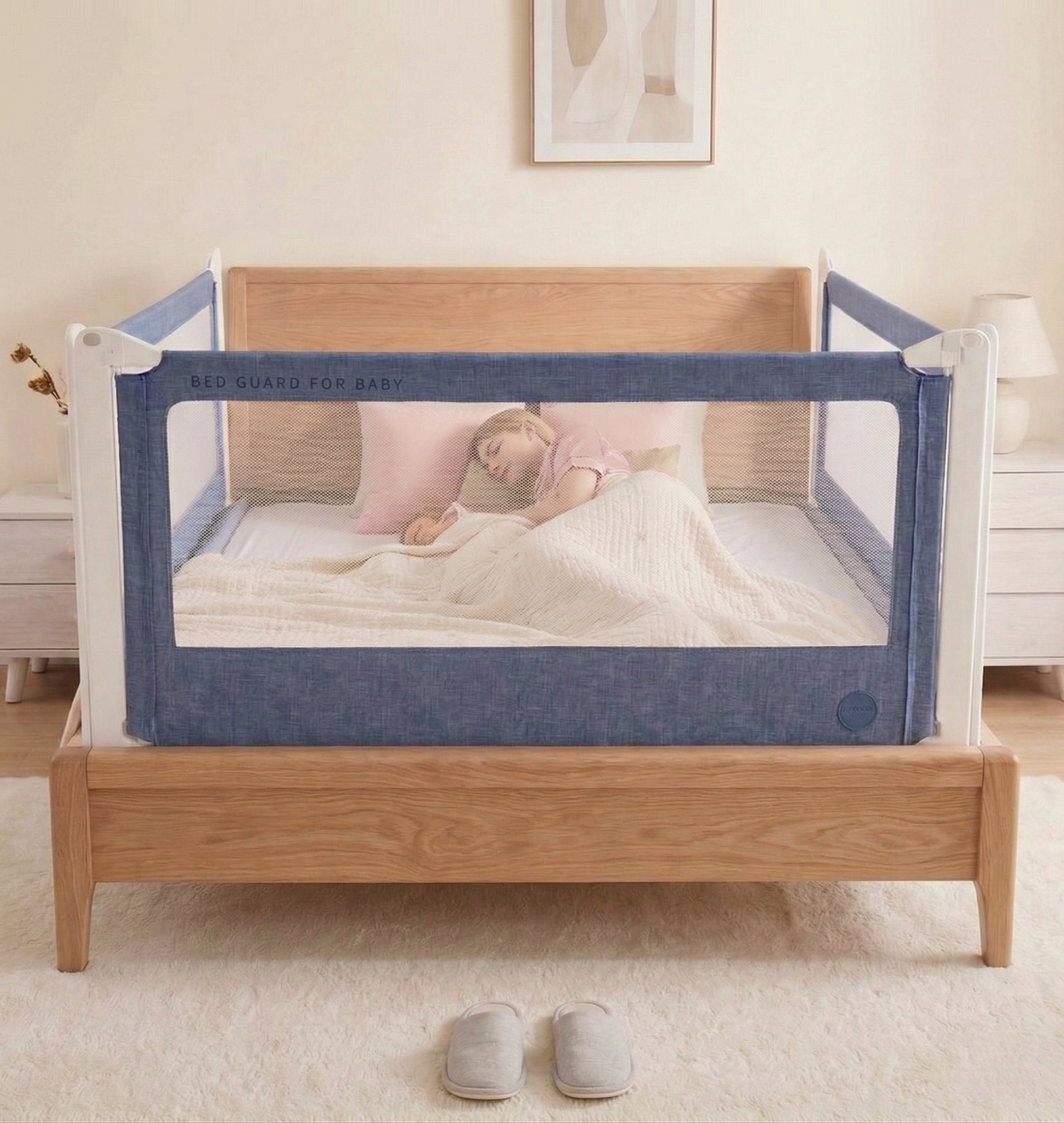 Bedhekje Monkey Mum® Popular - donkerblauw - design - uitverkoop - uitgepakt