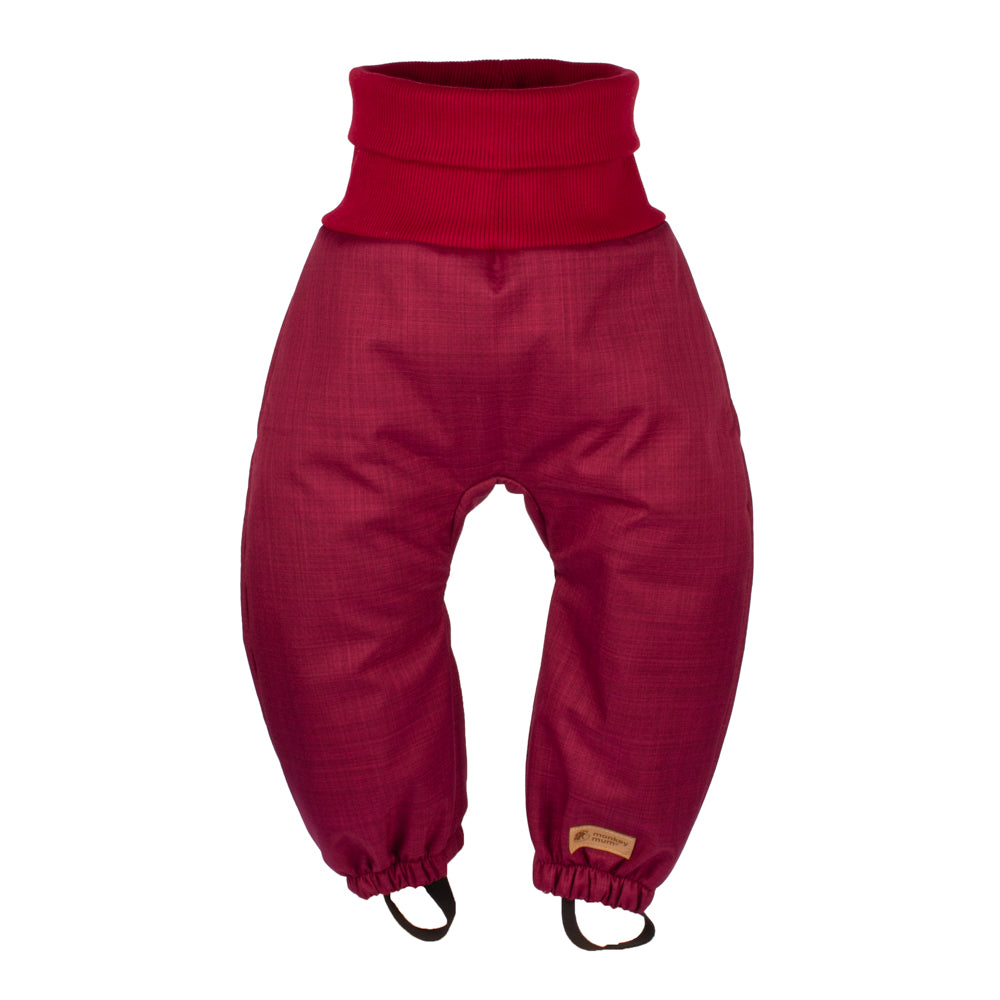 Meegroeiende kinder-winter-softshellbroek met teddyfleece Monkey Mum® - Bordeaux Roodkapje