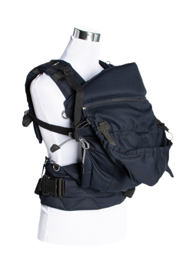 Monkey Mum® Lichte capuchon voor de Carrie-draagzak - Zilveren duisternis