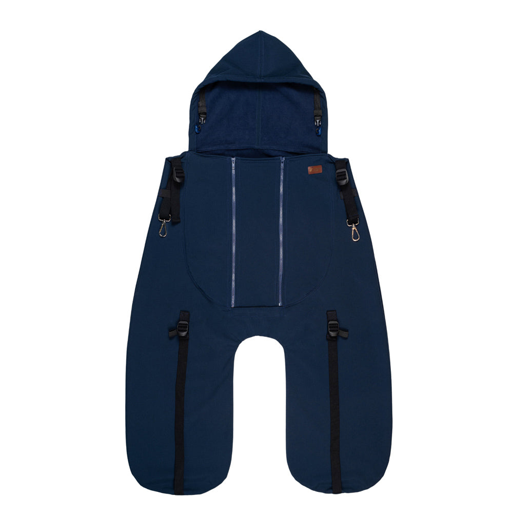 Monkey Mum® Verwarmende softshellhoes voor draagzak of kinderwagen Carrie - Nijlpaardje