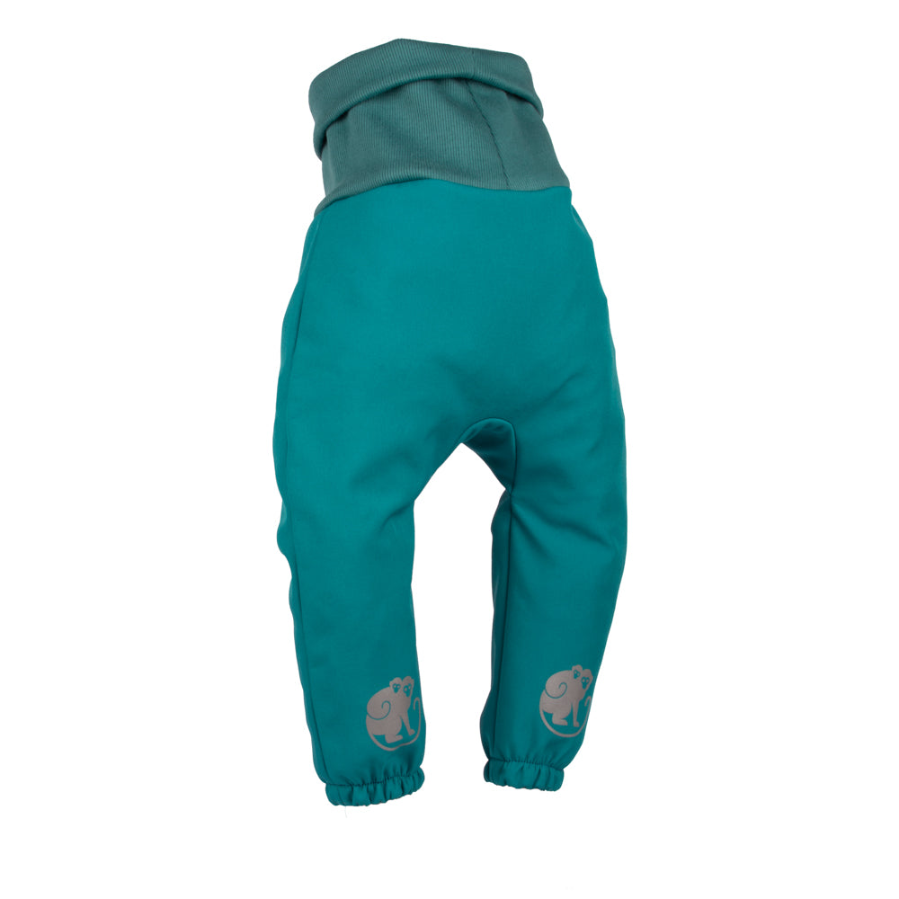 Meegroeiende kinder-softshellbroek met membraan Monkey Mum® - Vrolijke hagedis