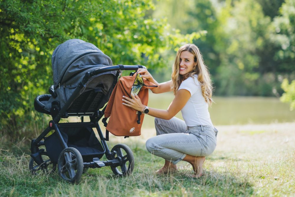 Monkey Mum® Geïntegreerde keperstof-rugzak voor draagzak Carrie - Woestijnzand