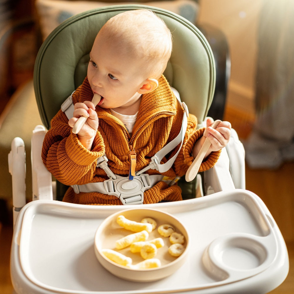 PETITE&MARS Zitkussen en blad voor Gusto Mature Olive kinderstoel