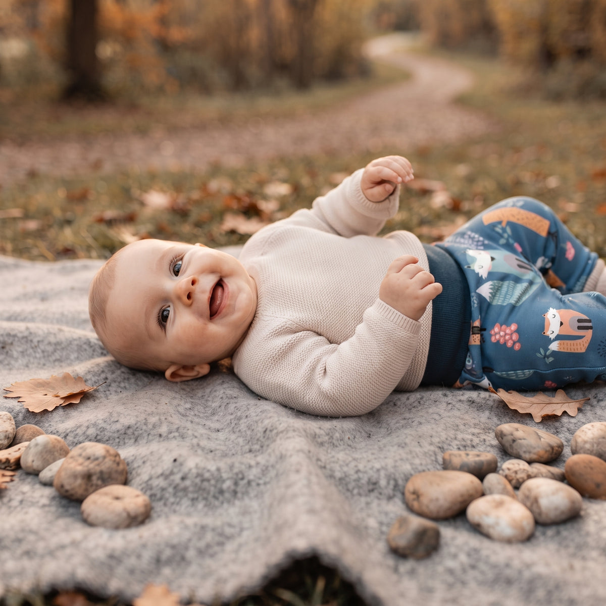 Kinder-softshellbroek met membraan Monkey Mum® - Nachtelijke diertjes
