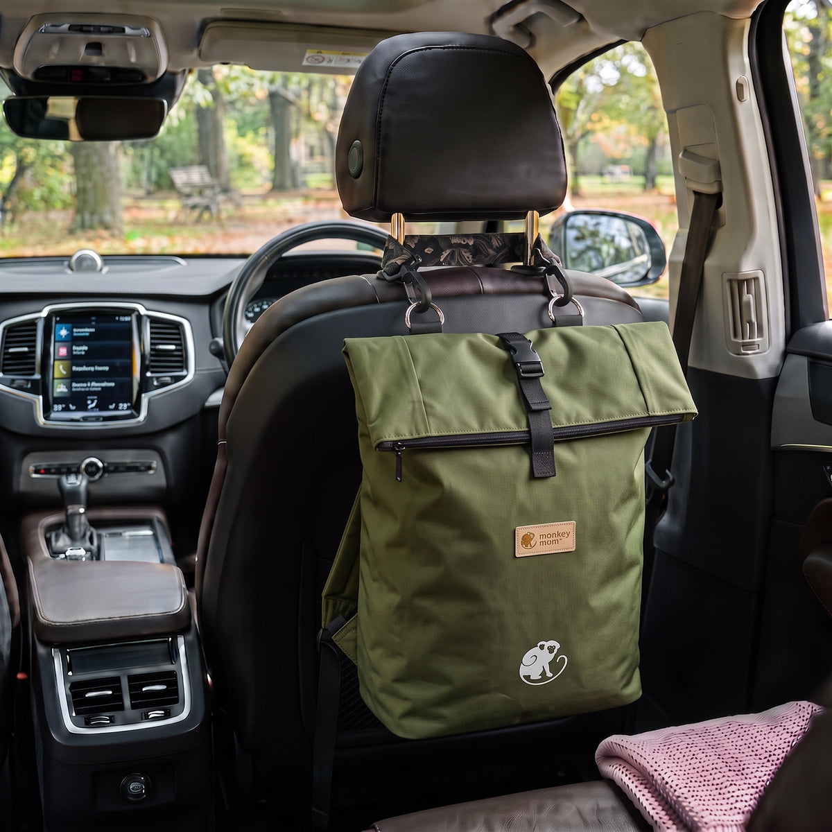 Monkey Mum® Twill rugzak voor kinderwagen – Kleuren van het bos