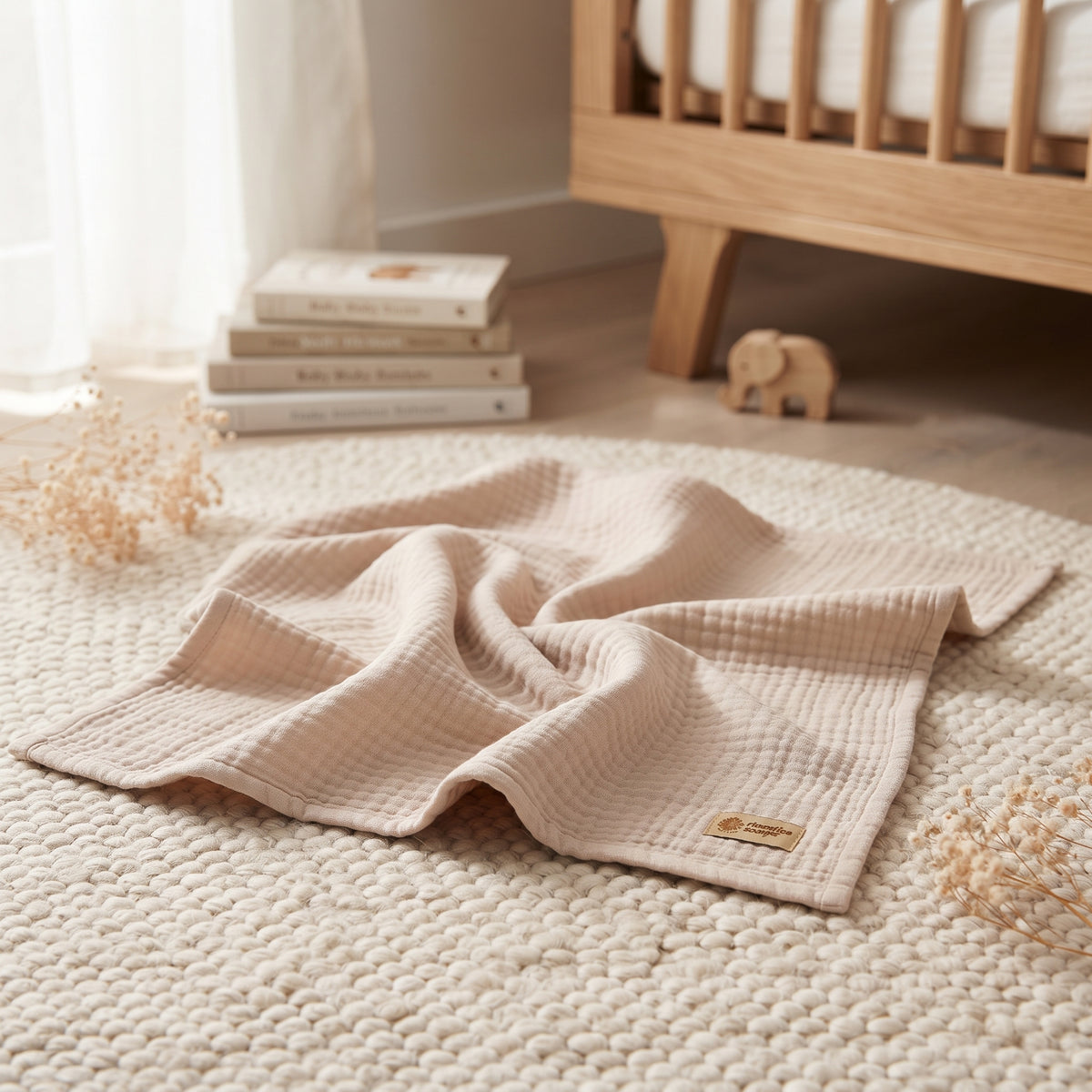 Mousseline luier Monkey Mum® - Beige
