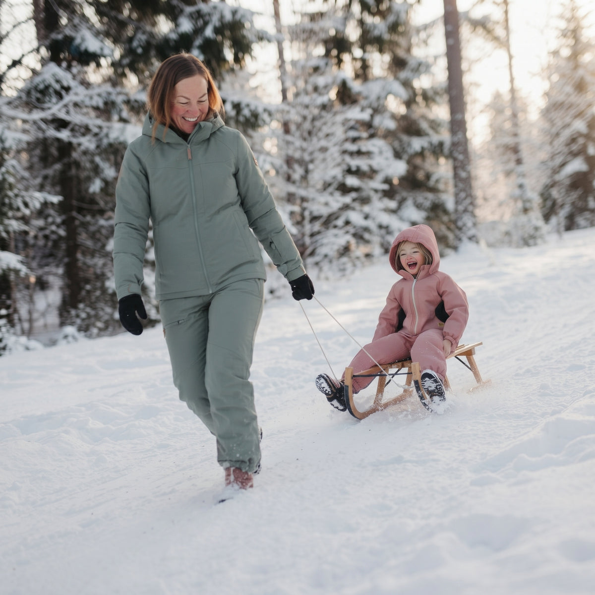Monkey Mum® Kinder winter-softshelloverall met teddyvoering - Roze schaapje - maat 98/104, 110/116