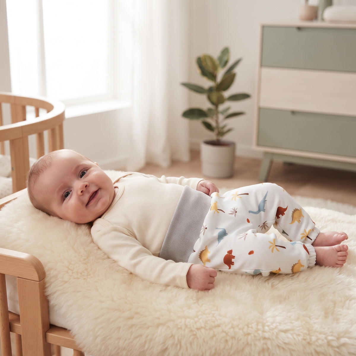 Kinder-softshellbroek met membraan Monkey Mum® - Dinosauriërsverhaal
