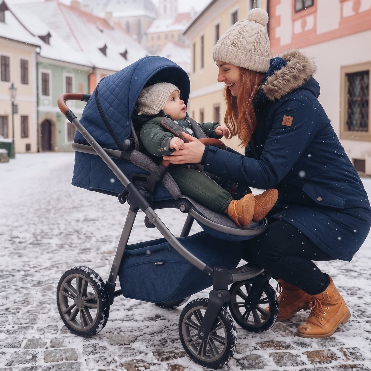 Monkey Mum® Kinder winter-softshelloverall met teddyvoering - Khaki jager met beer - maat 62/68, 74/80