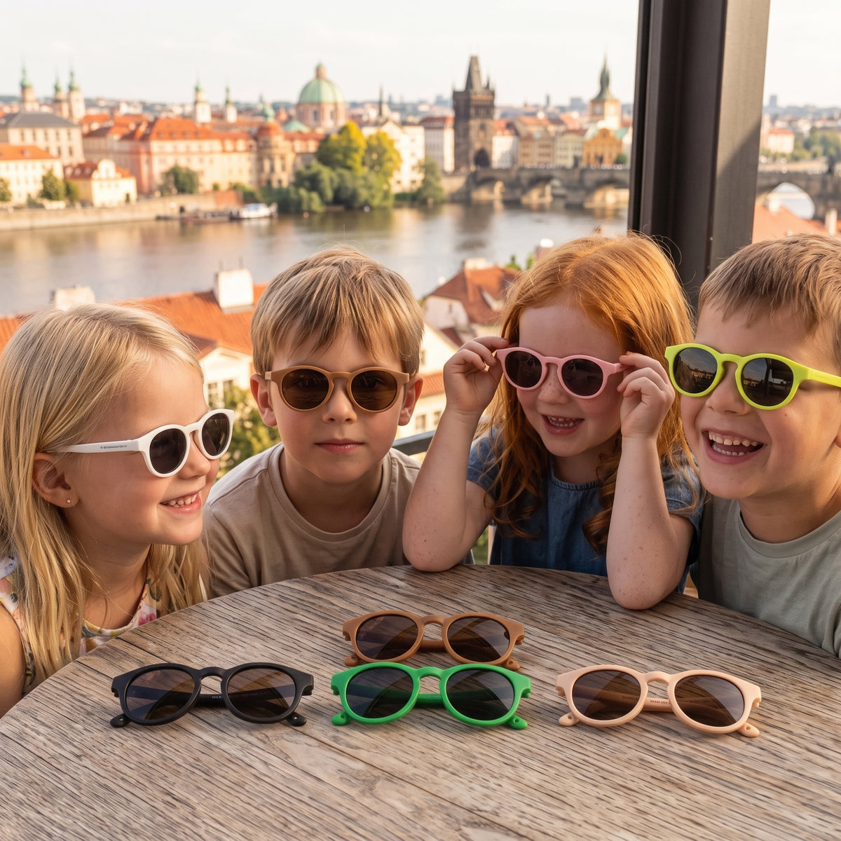 Kinderzonnebril Monkey Mum® - Apenuitdrukking - meerdere kleuren