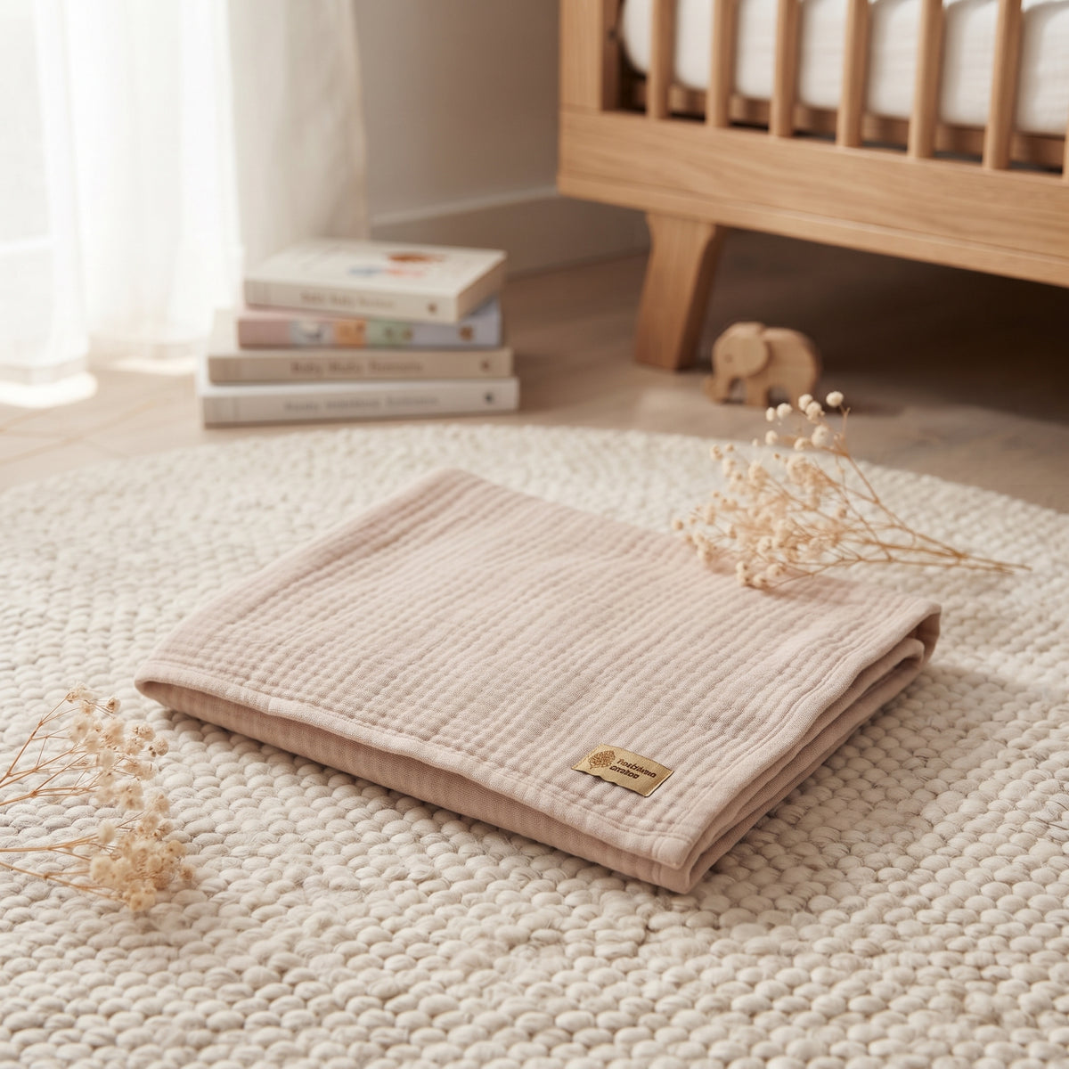 Mousseline luier Monkey Mum® - Beige