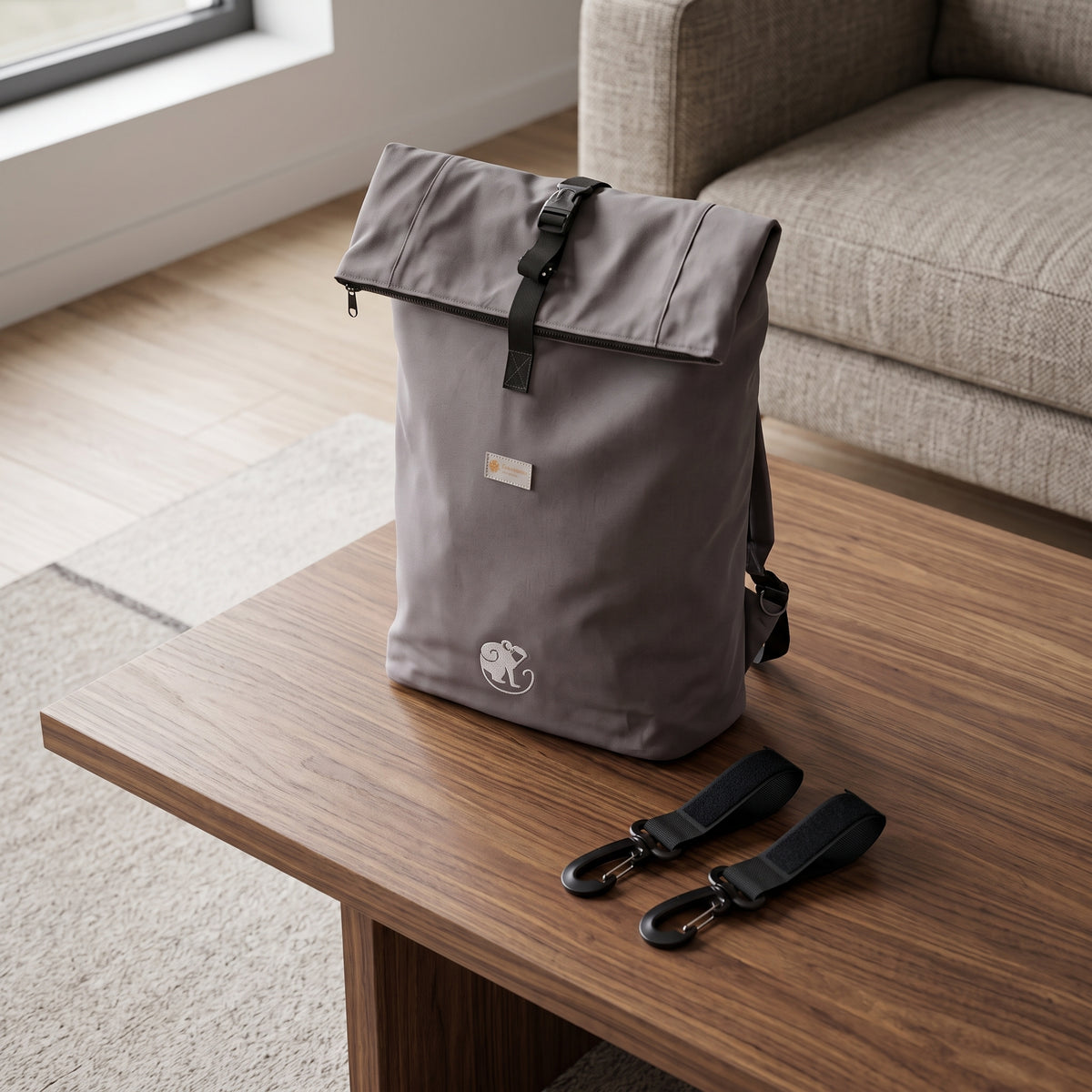Monkey Mum® Twill rugzak voor kinderwagen – Frisse bries