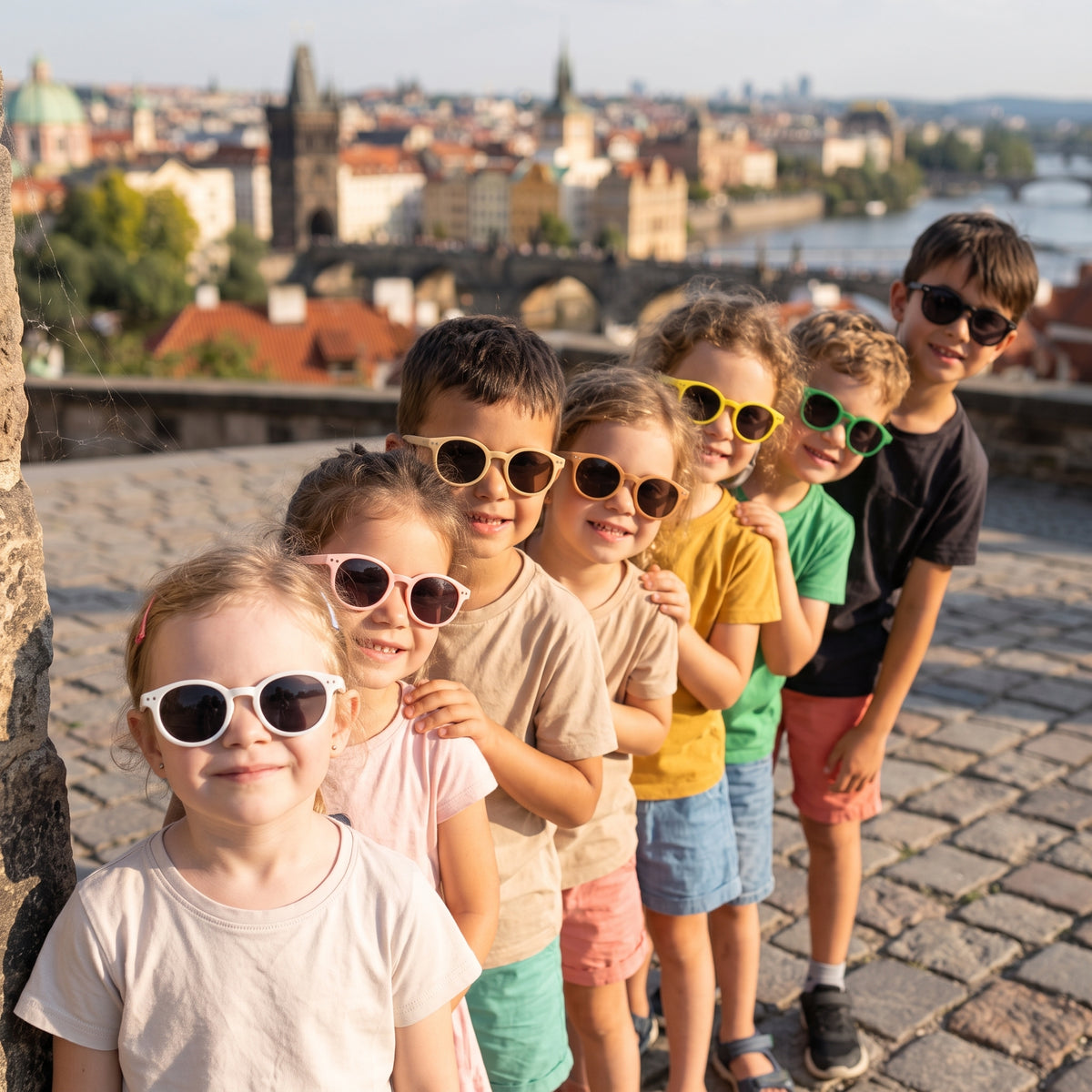 Kinderzonnebril Monkey Mum® - Hondenblik - meerdere kleuren