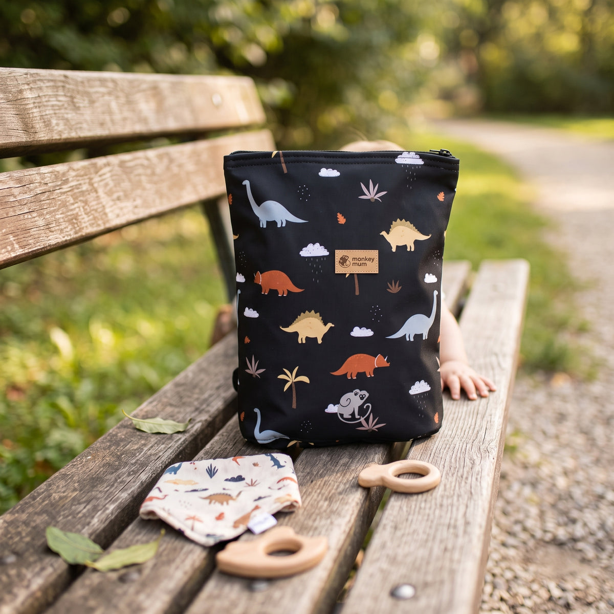Kindersoftshell-rugzak Monkey Mum® - Dinosaurusreis