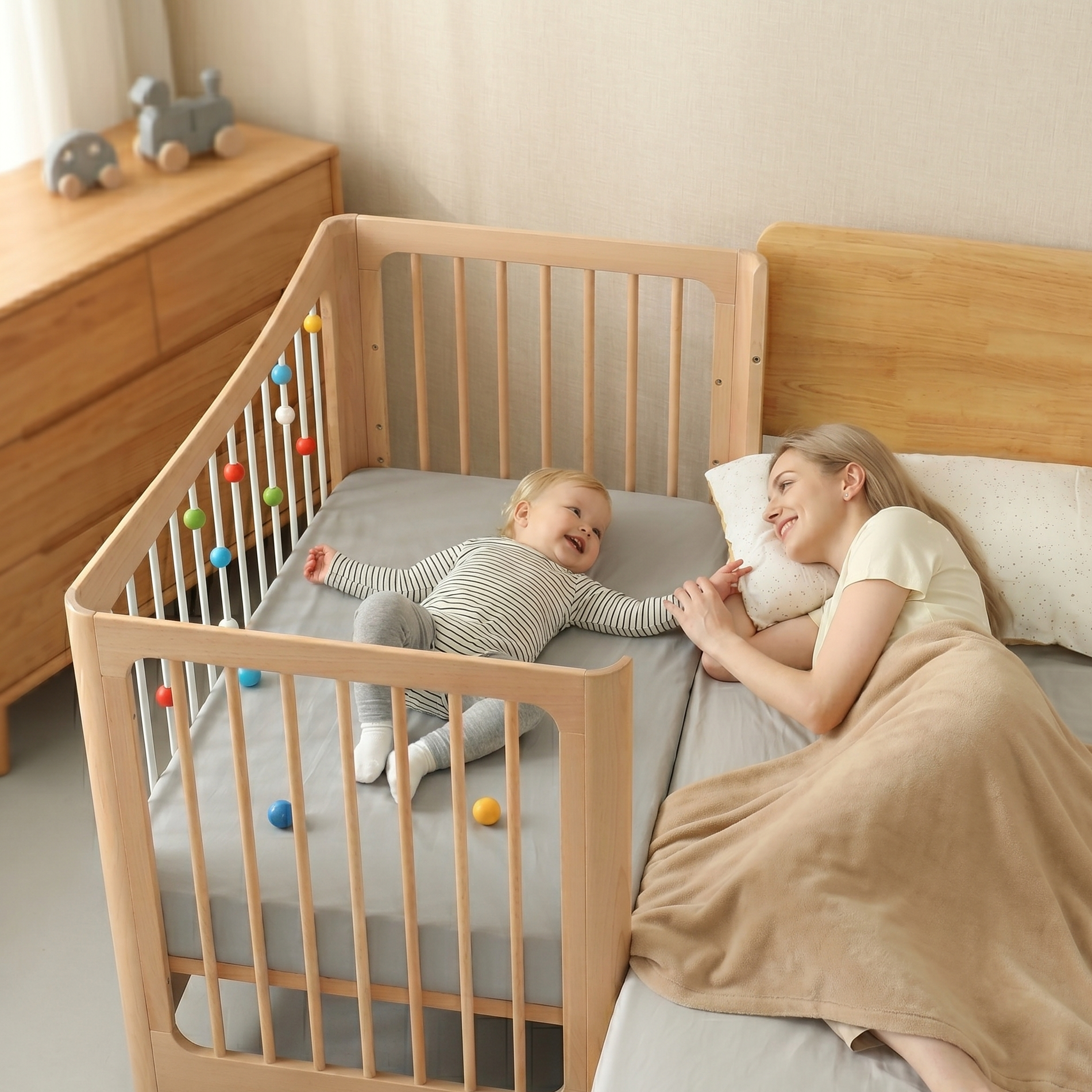 Kinderbedje 4v1 - Massief - 120x65 cm