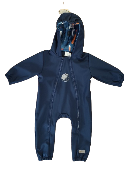 Monkey Mum® Softshelloverall met membraan – Nachtelijke hemel met diertjes - maat 62/68, 74/80