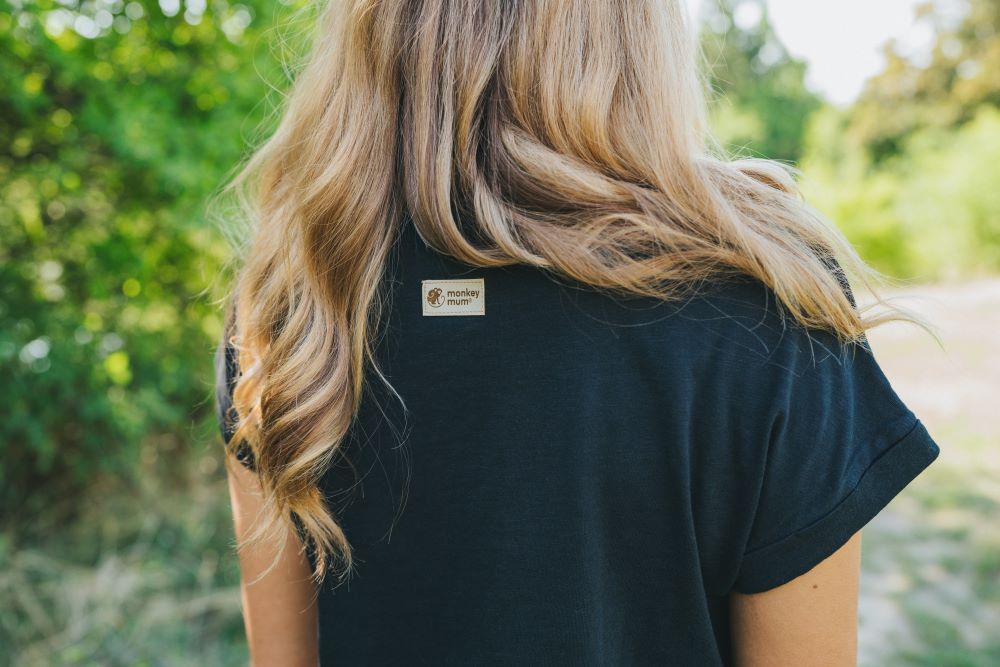 Borstvoedingsshirt Monkey Mum® zwart - aapje