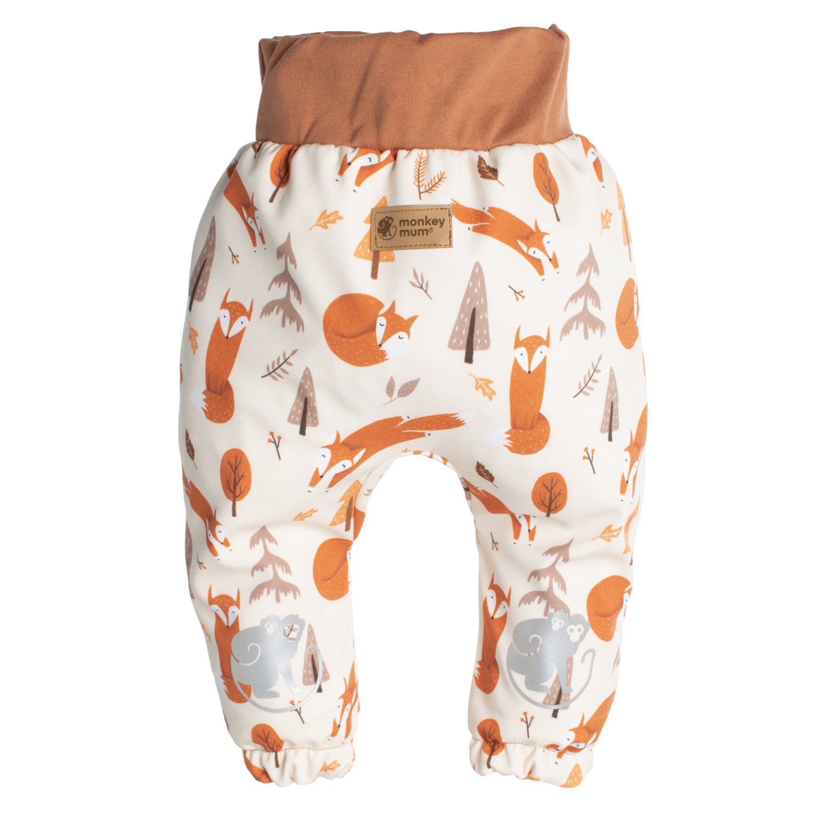 Kinder-softshellbroek met membraan Monkey Mum® - Vossenpret