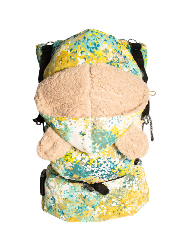 Monkey Mum® Geïsoleerde kap voor de draagzak Carrie - Bloeiende weide