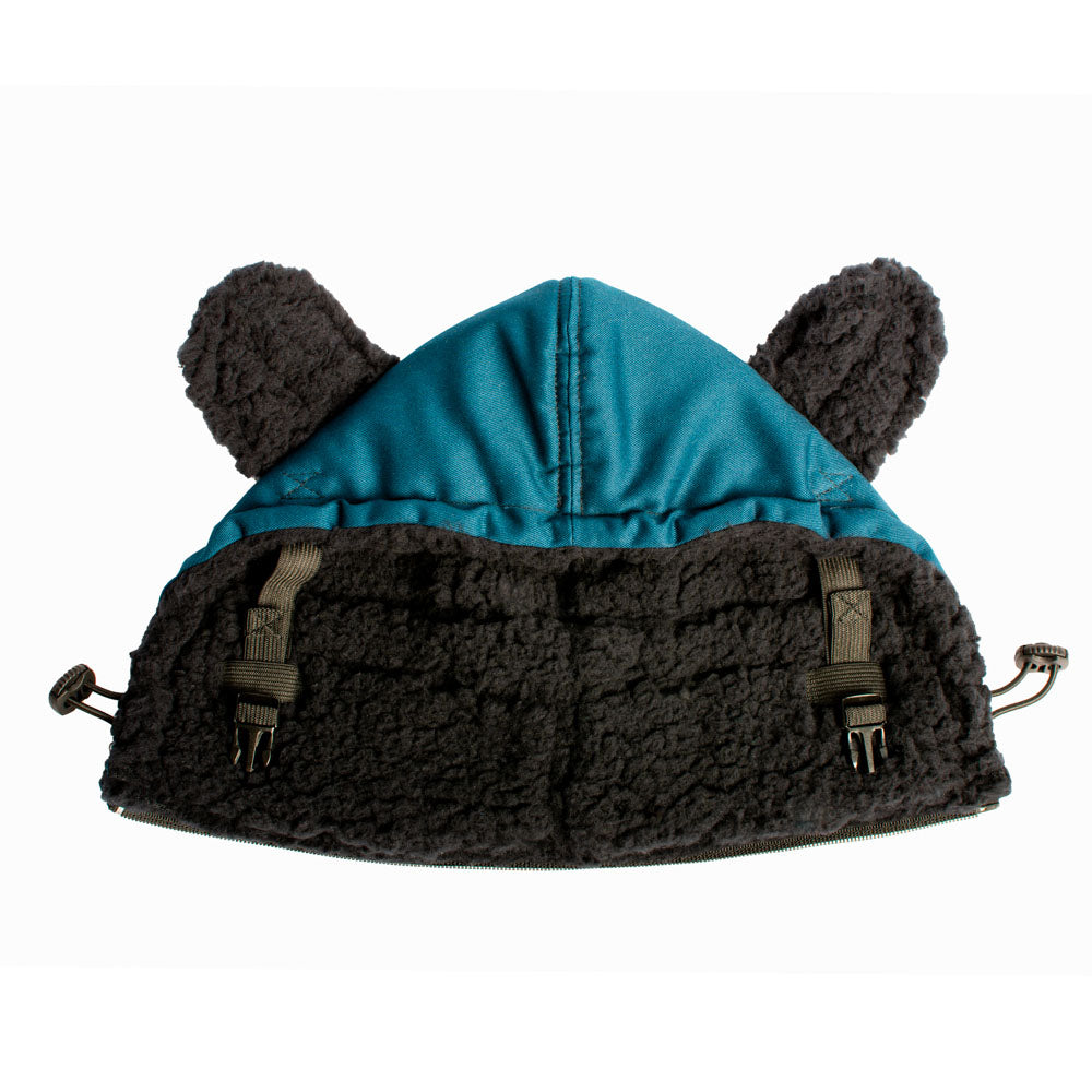 Monkey Mum® Gevoerde capuchon voor de Carrie-draagzak - Azuurblauw water