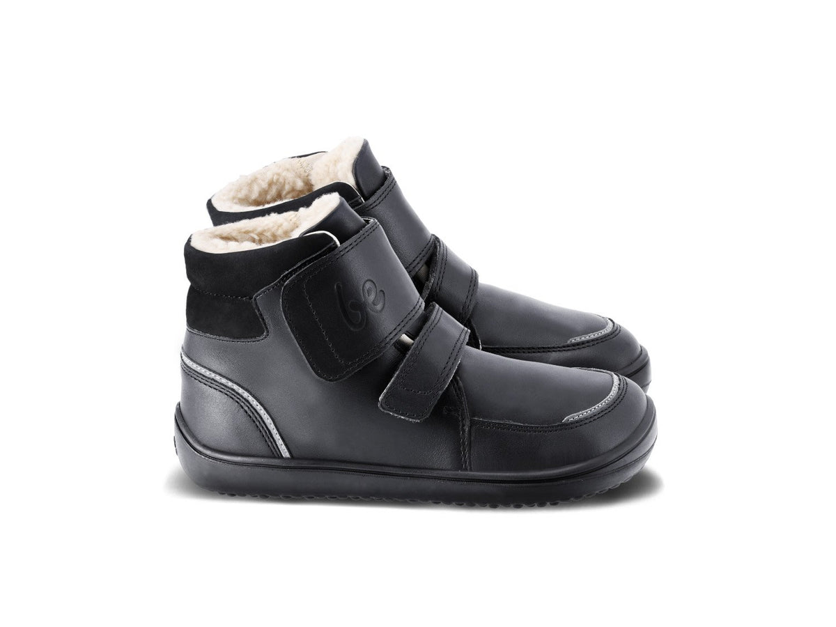 Be Lenka Winterschoenen voor kinderen op blote voeten Panda 2.0 - geheel zwart